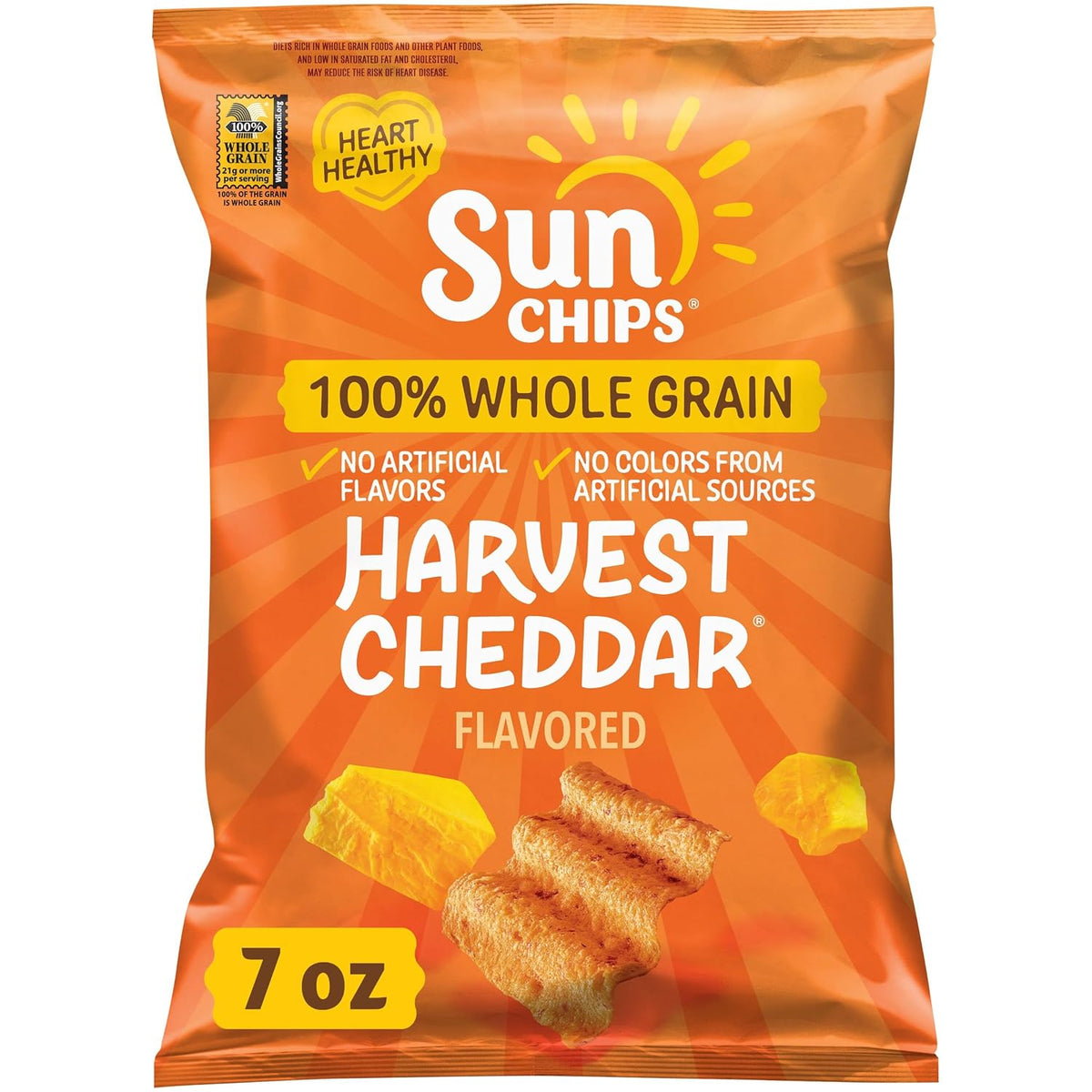 Sunchips wavy multigrain cheddar chips package