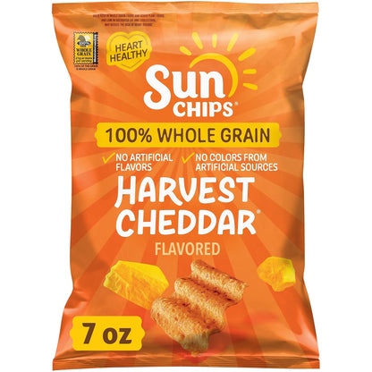 Sunchips wavy multigrain cheddar chips package