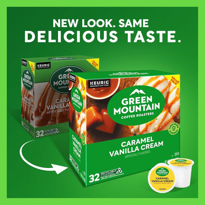 Single-serve Keurig K-Cup caramel vanilla coffee pods