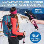Covacure hiking poles with adjustable height