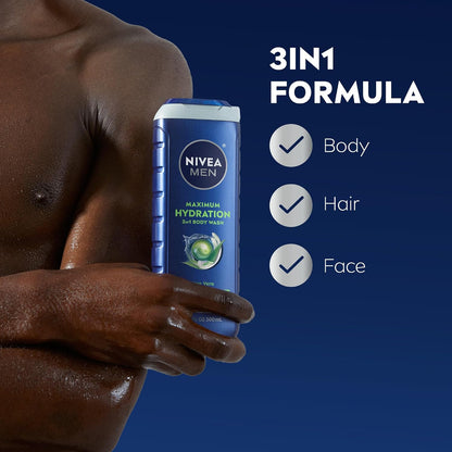 NIVEA MEN 3-in-1 body wash face wash and shampoo
