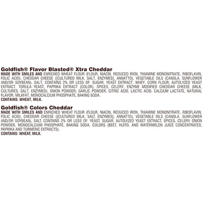 Goldfish Flavor Blasted Xtra Cheddar snack pouches