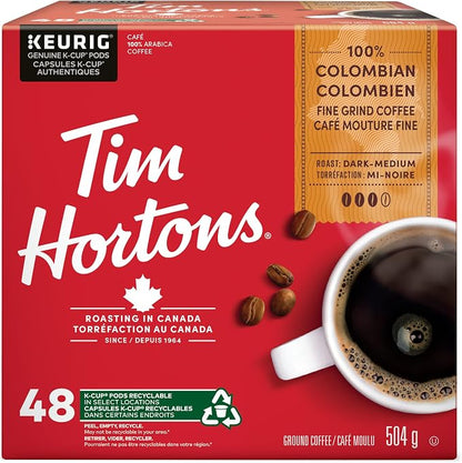 Tim Hortons Colombian Coffee K-Cup Pods 48 count box
