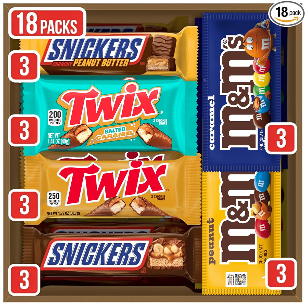 M&M'S SNICKERS and TWIX full size candy assortment