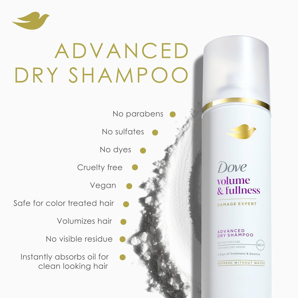 Dove dry shampoo two pack for between-wash hair refresh