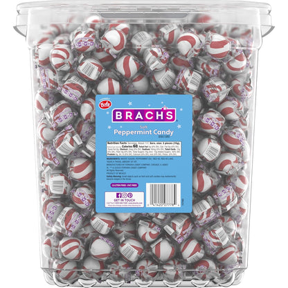 Large tub of Brach's peppermint candy for parties