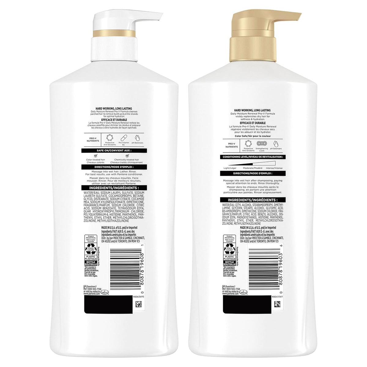 Pantene Pro-V shampoo and conditioner for dry hair