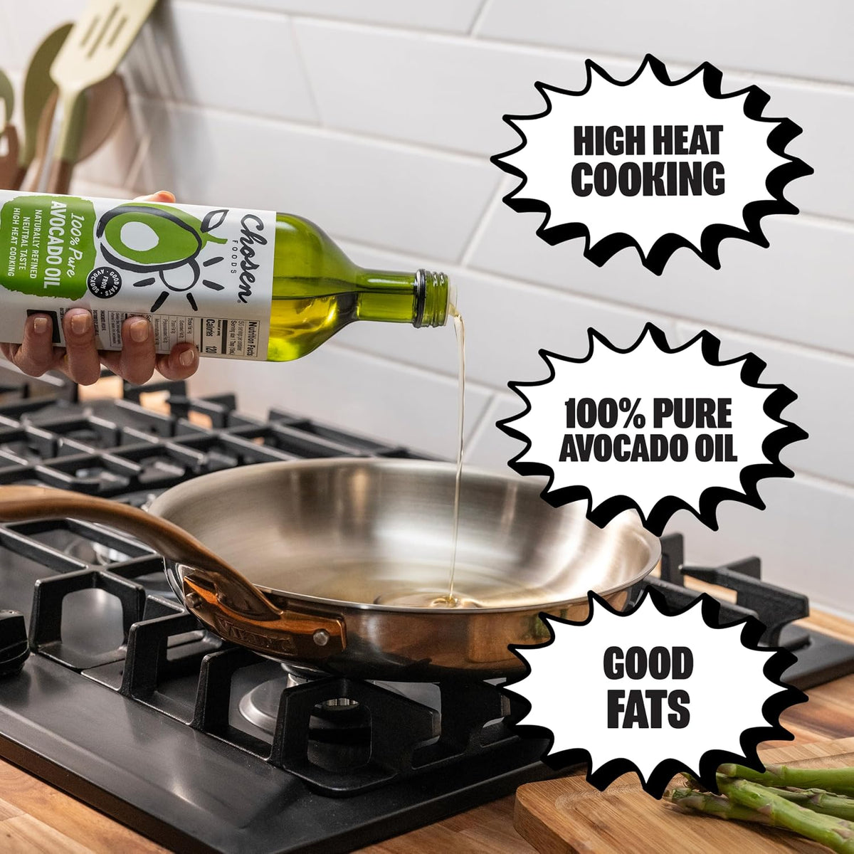 Premium avocado cooking oil pantry staple