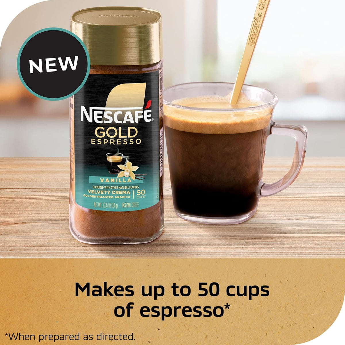 Nescafe Gold instant espresso with crema