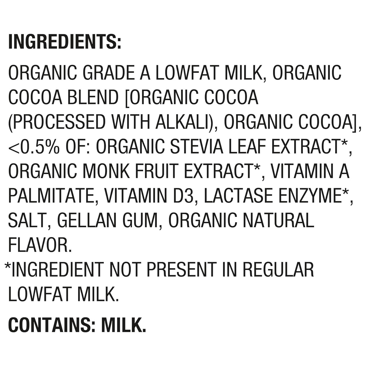 Horizon Organic chocolate milk made with organic cocoa
