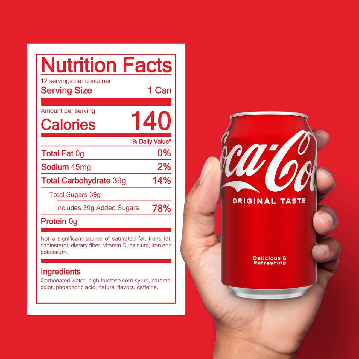 Classic Coca-Cola canned soft drink 12 count
