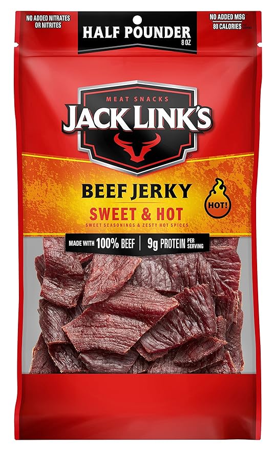 Jack Link's Sweet & Hot Beef Jerky 8 oz half-pound bag