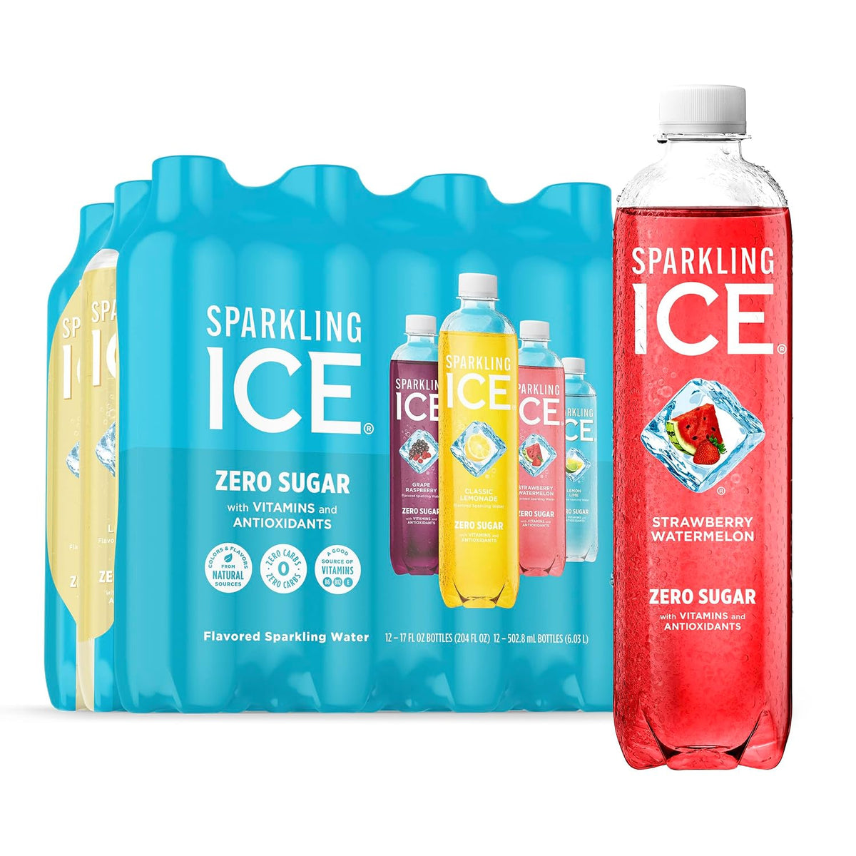 Sparkling Ice blue variety pack assorted fruit flavors