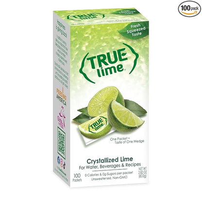 True Lime sugar free drink mix packets 100 count box