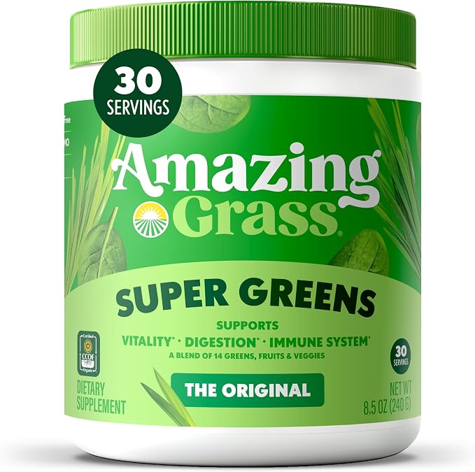 Amazing Grass Super Greens Powder Original 8.5 oz container