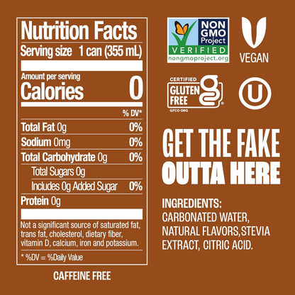 Creamy root beer soda naturally sweetened with stevia