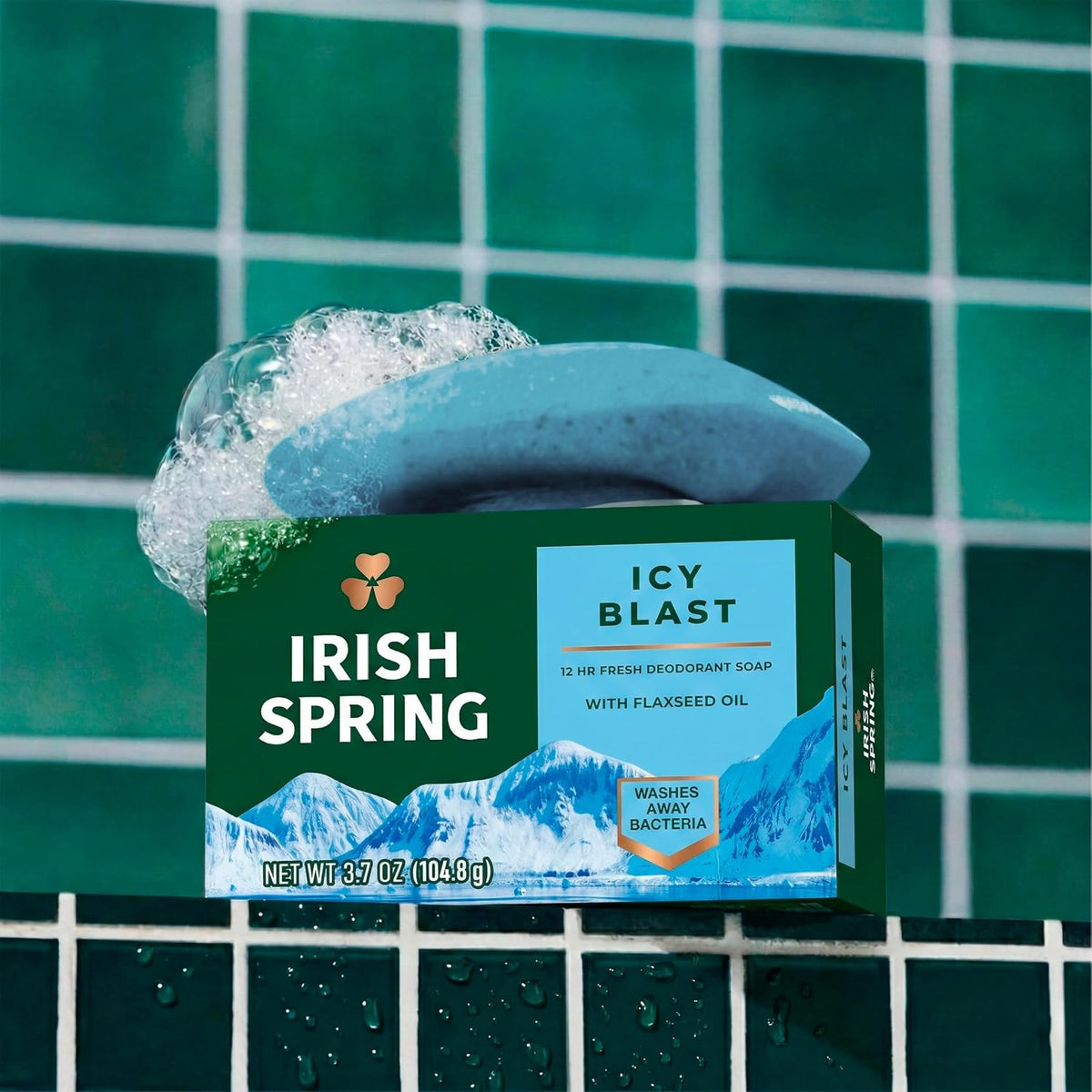 Irish Spring men's soap with spearmint, citrus, and cedar scent