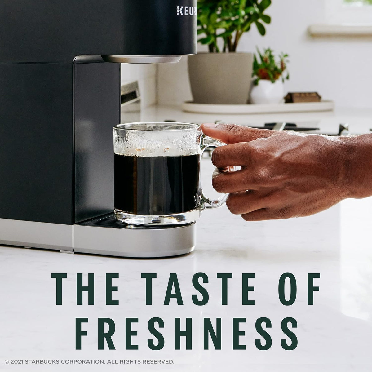 Starbucks K-Cup coffee pods with cocoa and praline notes