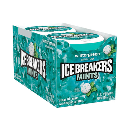 Sugar free wintergreen breath mints with cooling crystals