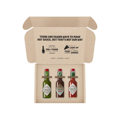 TABASCO Brand hot sauce variety gift set packaging