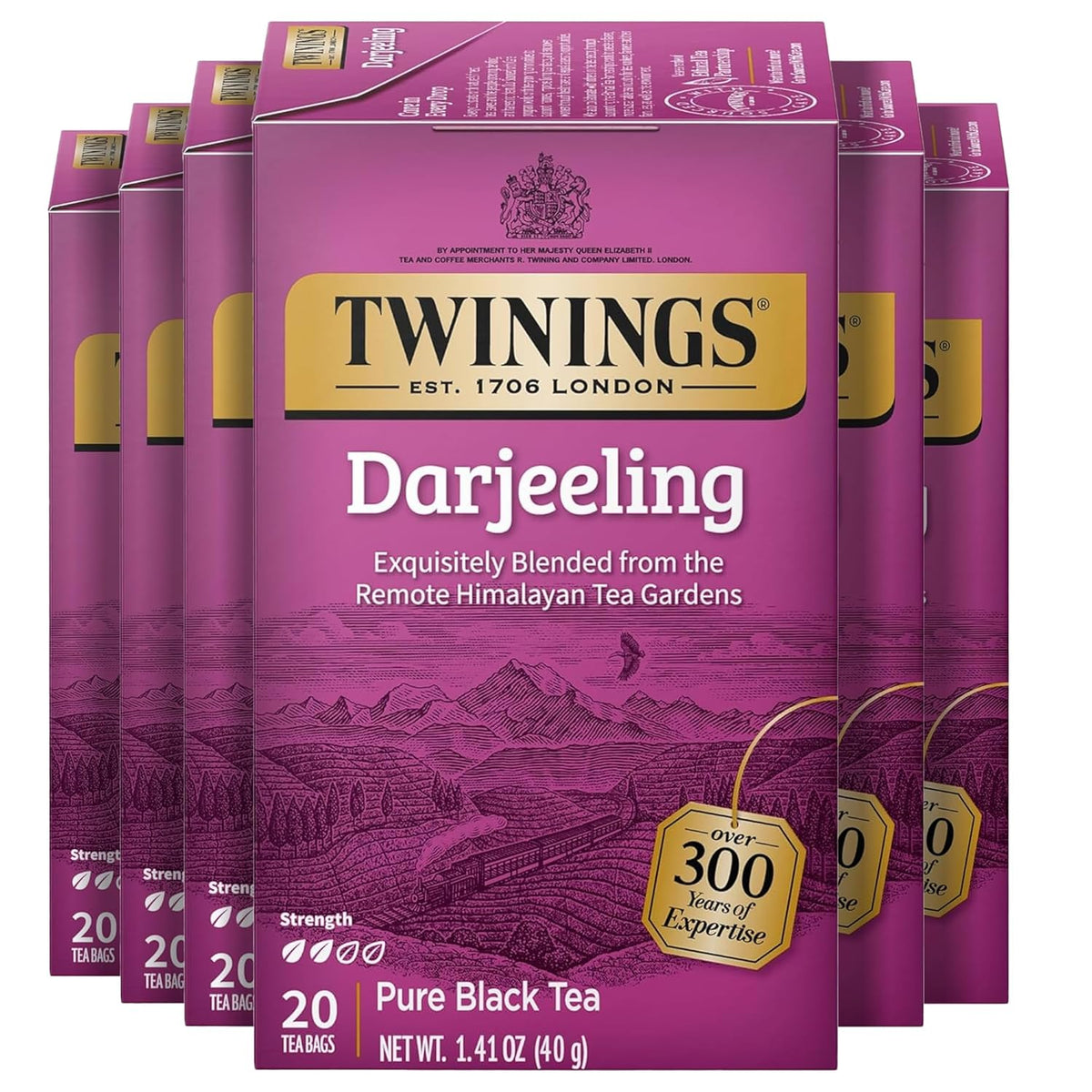 Twinings Darjeeling black tea 20 count box