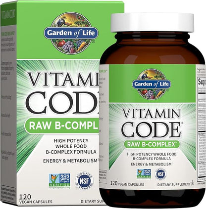 Garden of Life Vitamin Code Raw B-Complex 120 capsules bottle