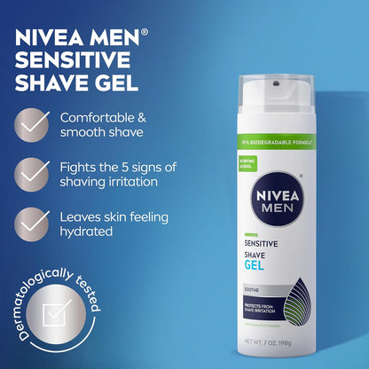 Men's sensitive skin shaving gel multipack