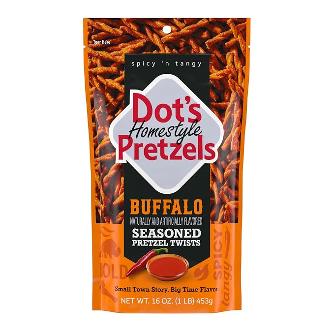 Dot's buffalo seasoned pretzel twists 16 oz bag