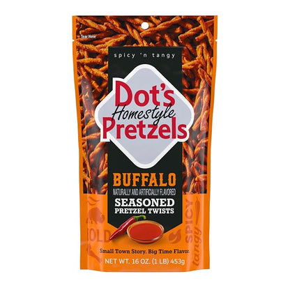 Dot's buffalo seasoned pretzel twists 16 oz bag