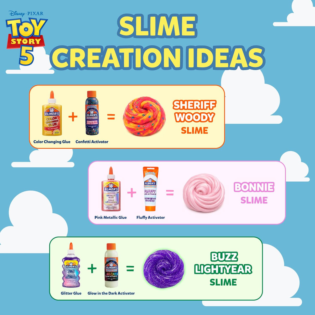 Toy Story themed slime supplies for kids