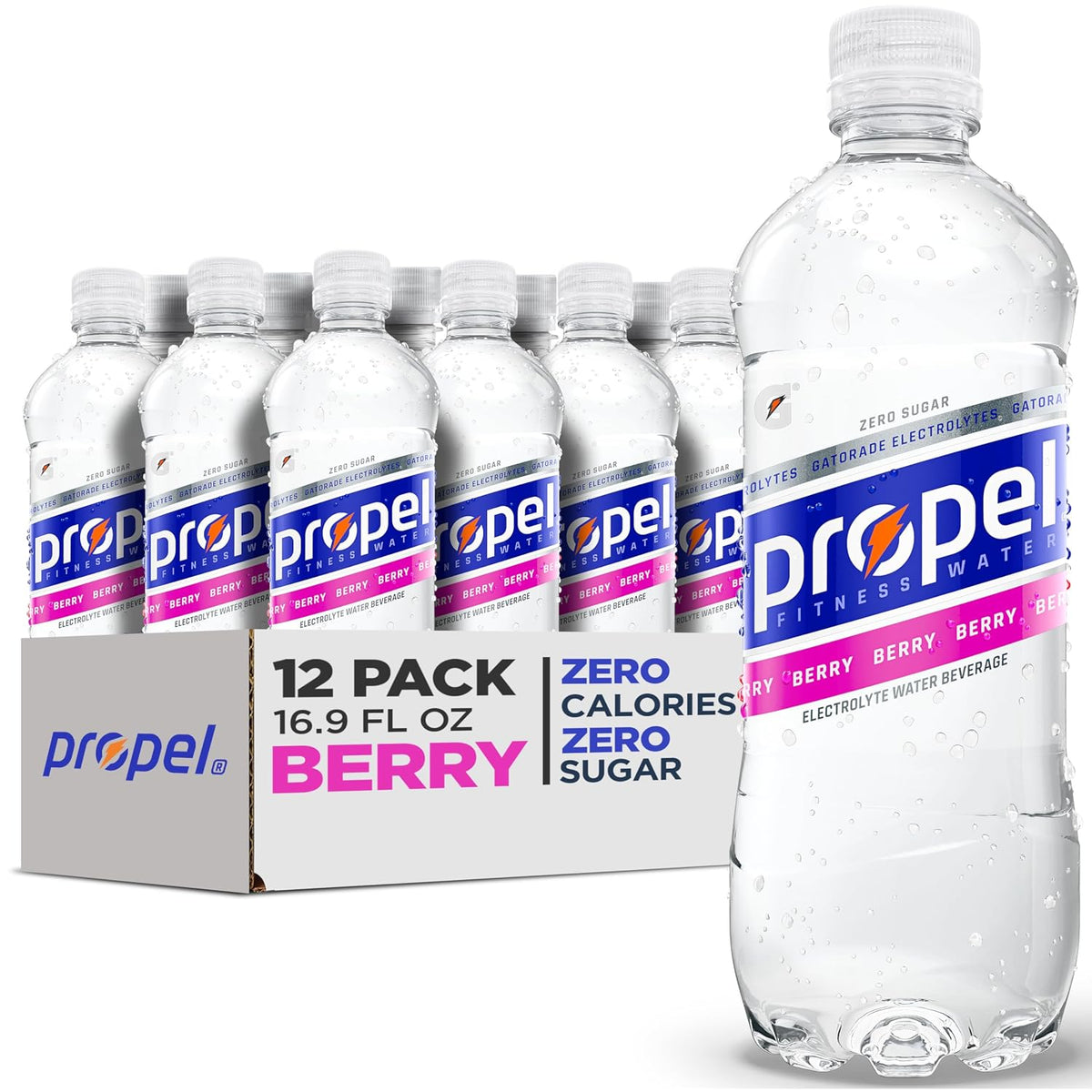 Propel zero sugar berry flavored water bottles