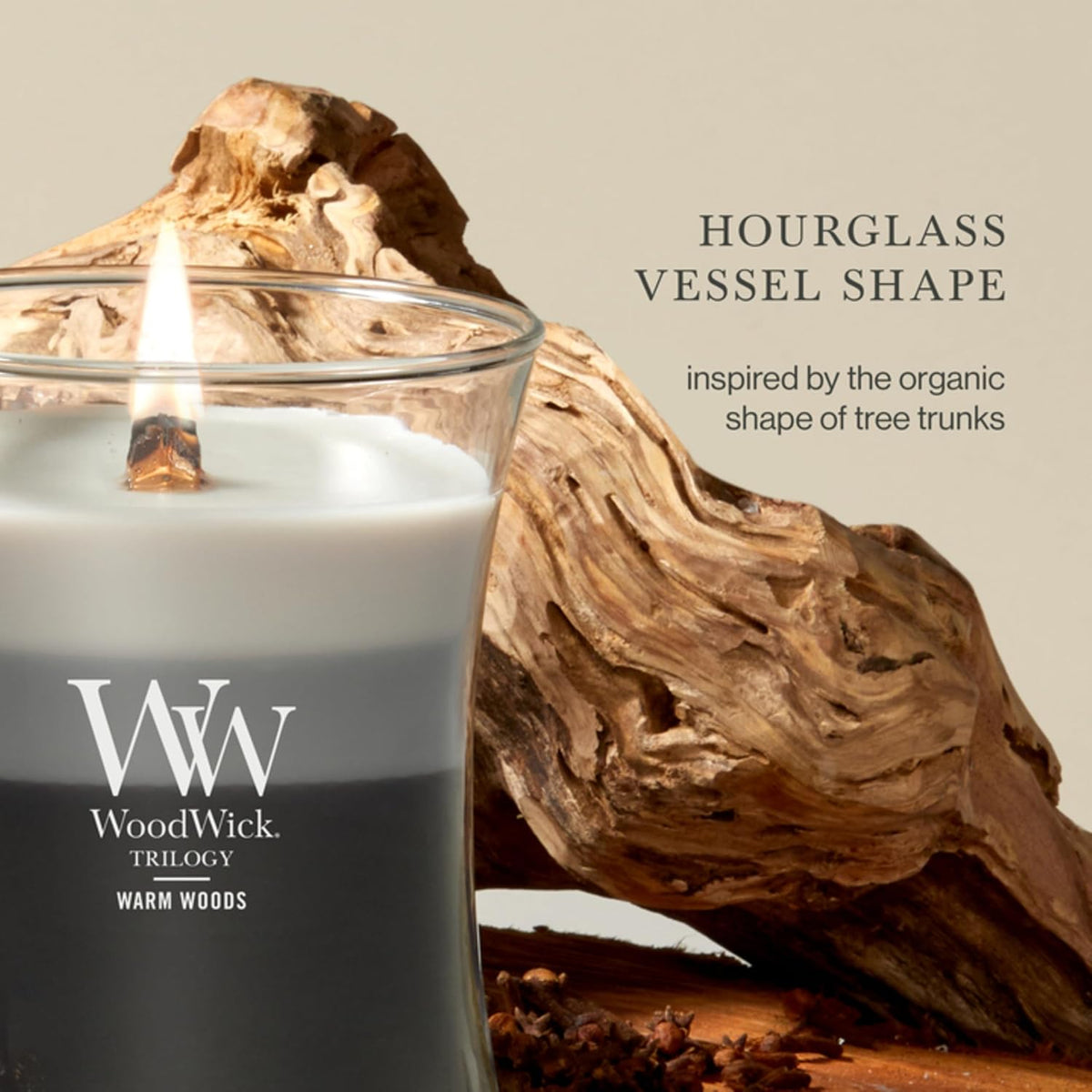 WoodWick candle for cozy home décor