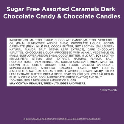 Holiday sugar free assorted caramel candy bag