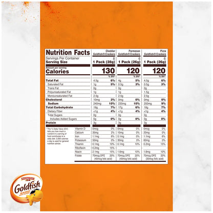 Goldfish Pizza Cheddar and Parmesan cracker snack packs