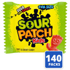 Individual Sour Patch Kids snack packs for sharing