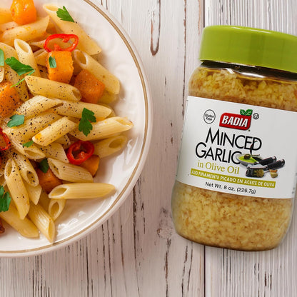 Ready to use minced garlic jar