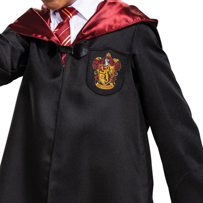 Kids Halloween robe with satin-lined hood