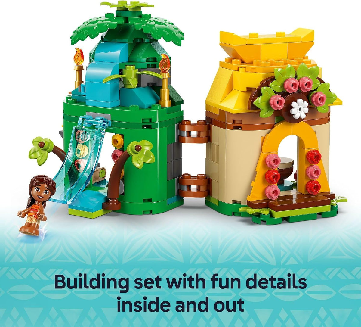 Portable LEGO Moana toy with Pua figure