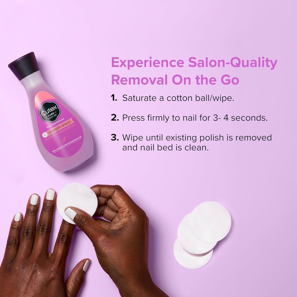 Cutex nail care remover for at-home manicures