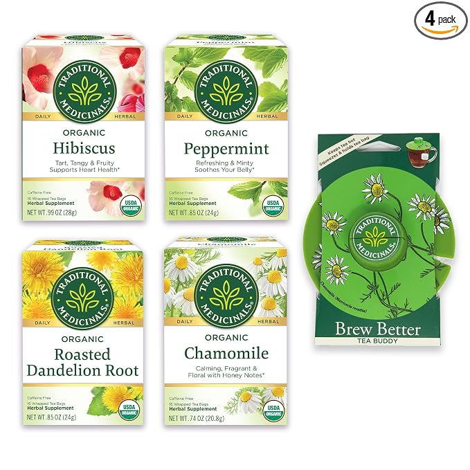 Traditional Medicinals tea box with spearmint flavor