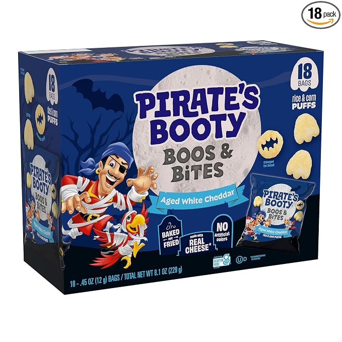 Pirate's Booty Boos & Bites cheddar cheese puffs