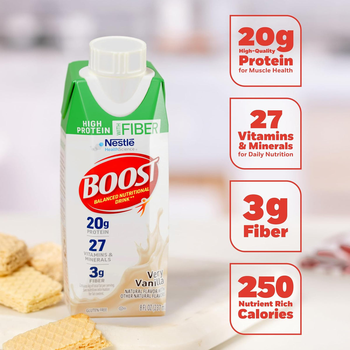 BOOST High Protein with Fiber shake multipack
