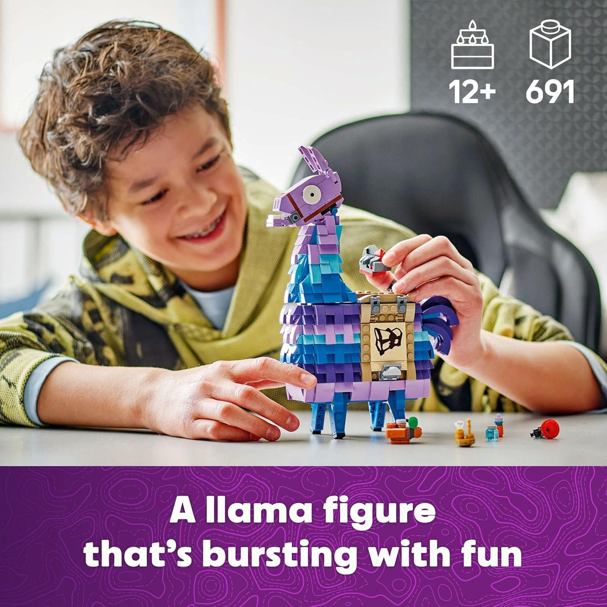LEGO Fortnite Supply Llama toy with accessories