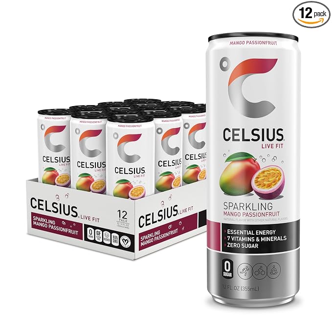 CELSIUS Sparkling Mango Passionfruit energy drink 12-pack