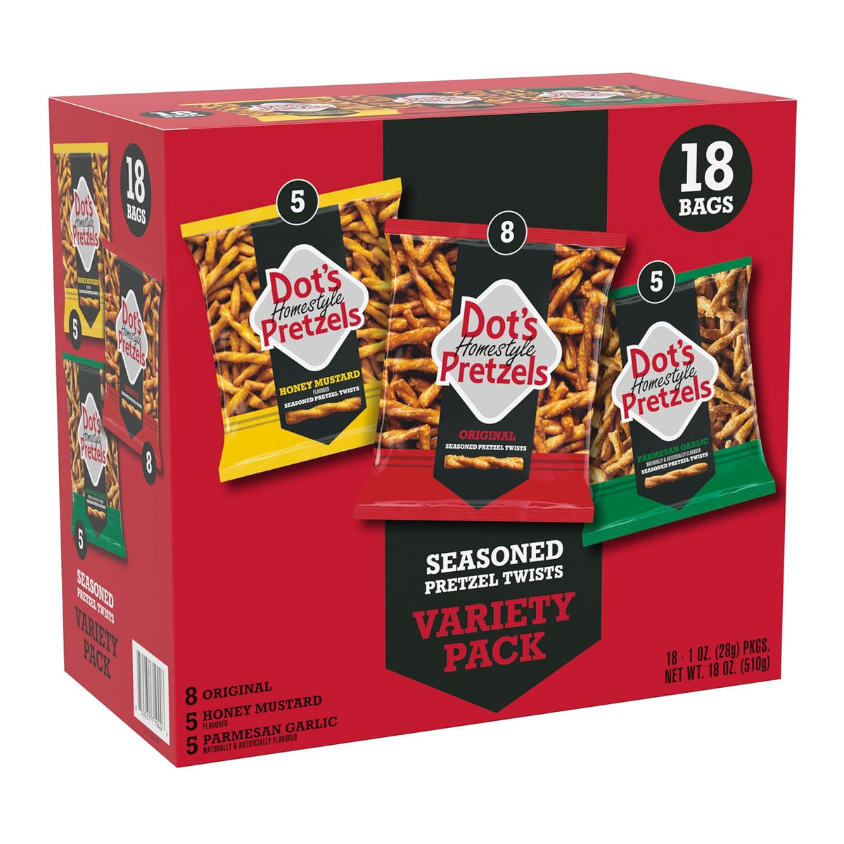 Dot's Homestyle Pretzels twists snack bags