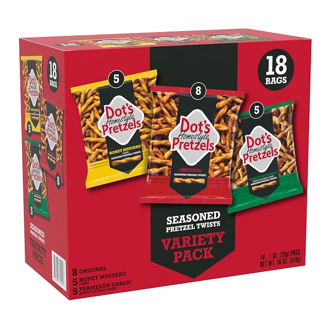 Dot's Pretzels 3-flavor variety pack 18 count