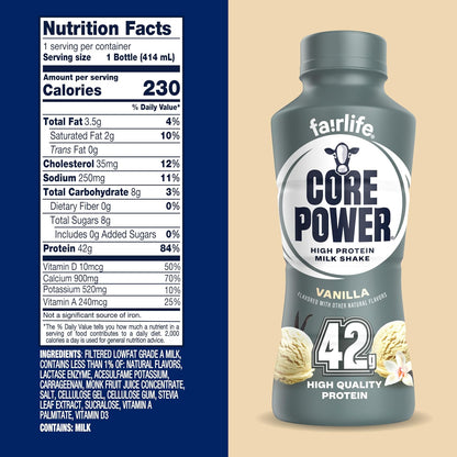 Core Power Elite 42g high protein milk shake vanilla