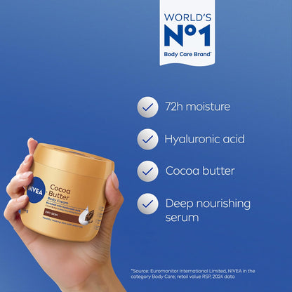 NIVEA non greasy body cream for daily hydration