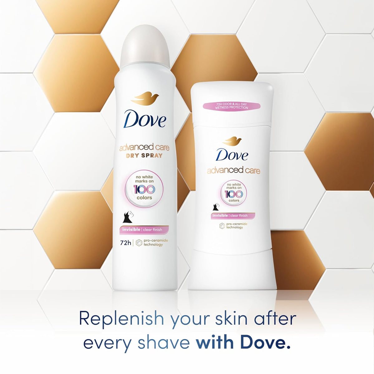 Dove 72-hour odor and sweat protection dry spray