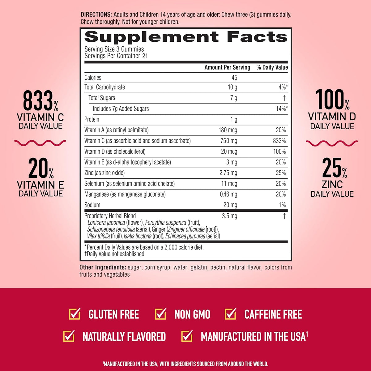 Airborne adult Vitamin C gummy supplement bottles